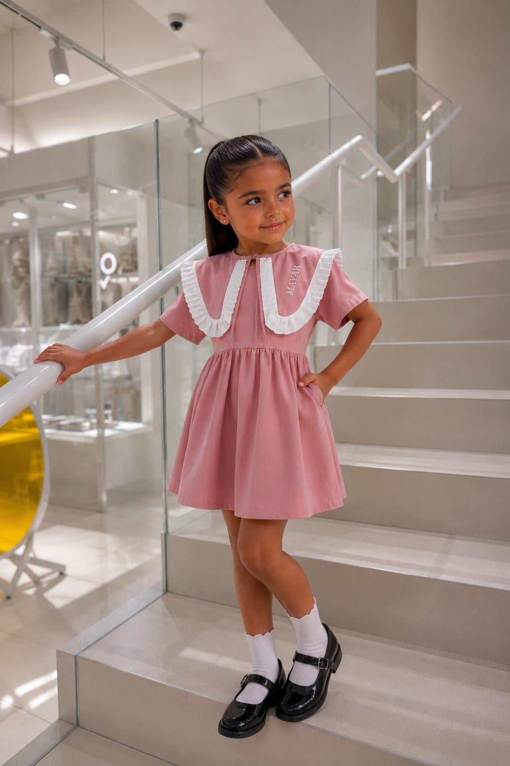 Pink Collar Dress